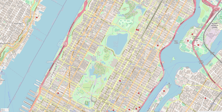 Map of Central Park, New York City By Mapline