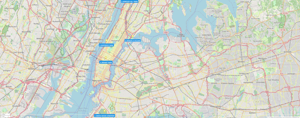 Map of 5 Underrated NYC Spots That Never Disappoint