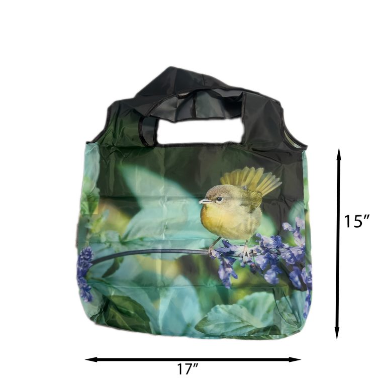 Common Yellowthroat reusable shopping bag – Bryant Park NYC bird photography by Dennis Newsham